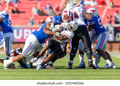 During A NCAA Football Game Between The Temple Owls And SMU Mustangs October 19, 2019, At Gerald J. Ford Stadium, Dallas, Texas. SMU Defeated Temple 45-21.