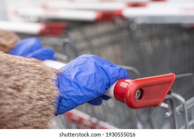 During A Pandemic, You Must Wear Latex Gloves On Your Hands When Shopping At Any Store.