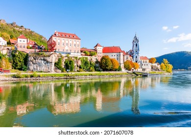 Durnstein town in Wachau valley in autumn, Austria - Shutterstock ID 2071607078