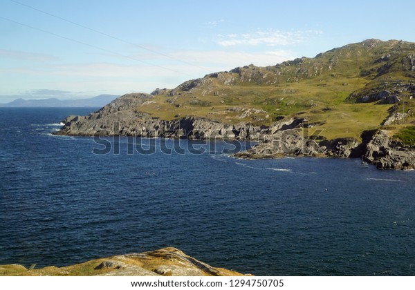 Dursey Island is located\
at the southwestern end of the Beara Peninsula in western County\
Cork, Ireland. Between Dursey and the mainland lies the\
230-meter-wide Dursey\
Sound.