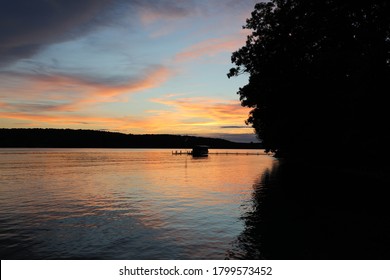 Dusk On Walloon Lake In Northern Michigan.