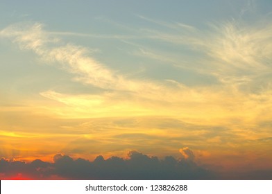 Dusk Sky, Beautiful Cloudscape