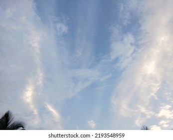 Dusky Cirrus Clouds Float Through The Earth's Surface