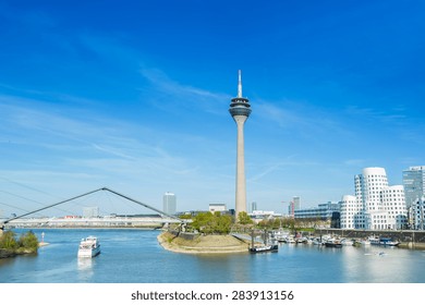 Dusseldorf Cityscape At Spring, Germany