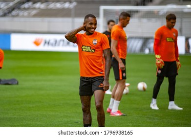 Dusseldorf, Germany - 16 August 2020: Photo Of  Fernando Santos On The Pre Match Training Of Players Of FC Shakhtar Donetsk.