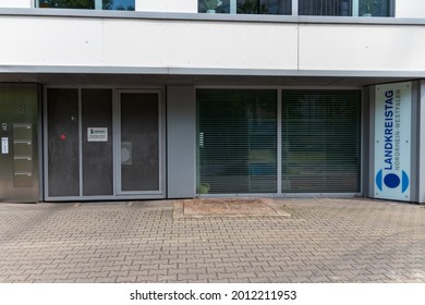 Dusseldorf, North Rhine-Westphalia, Germany, July 10, 2021: Landkreistag Düsseldorf Or German County Association Düsseldorf For Local Politics And Election As German Symbol For Democracy And Freedom