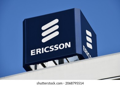 Dusseldorf, North Rhine-Westphalia, Germany - September 9, 2021: Headquarters of Ericsson Germany in Dusseldorf, Germany - ERICSSON is a Swedish multinational networking and telecommunications company