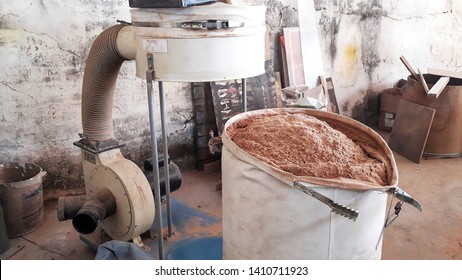 Dust Collector In A Home Woodworking Shop