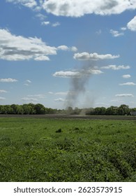 Dust Devil Over Open Field