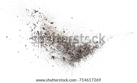 Dust isolated on white background, with clipping path