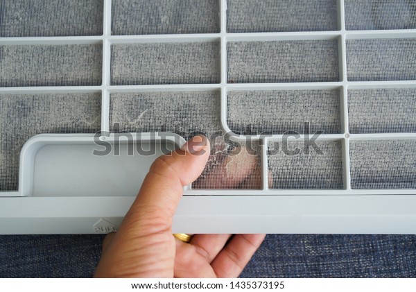 Dust on filter air\
conditioner