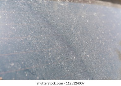 Dust On The Glass Texture. Dirty And Dusty Car Window Glass.