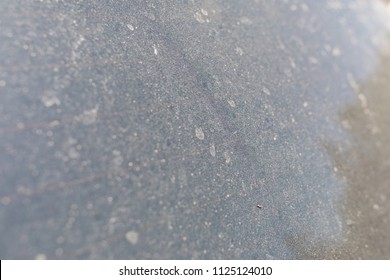 Dust On The Glass Texture. Dirty And Dusty Car Window Glass.