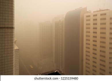 Dust (sand) Storm In The City