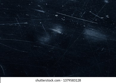 Dust And Scratches On Black Surface. Abstract Background. Texture Layer For Photo Editor. Old Grunge Filter Effect.