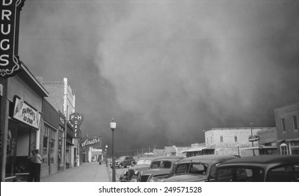 Dust Storm, Elkhart, Kansas, May 1937.