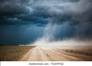 Dust Storm In Mongolia