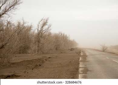 Dust Storm On The Road