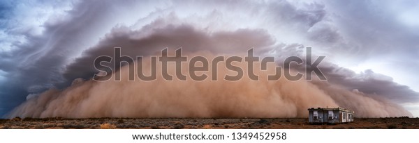 Dust storm\
panorama