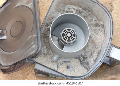 Dust. This is the dust in the dust container of the vacuum cleaner. - Shutterstock ID 451846507
