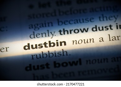 dustbin word in a dictionary. dustbin concept, definition.