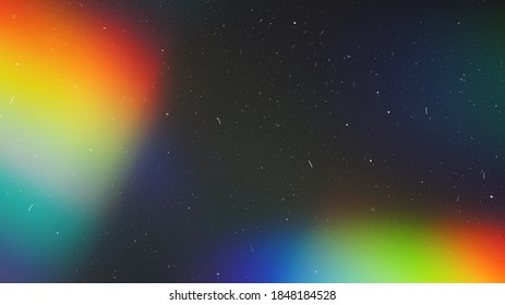 Dusted Holographic Abstract Multicolored Backgound Photo Overlay  Screen Mode for Vintage Retro Looking  Rainbow Light Leaks Prism Colors  Trend Design Creative Defocused Effect  Blurred Glow Vintage 