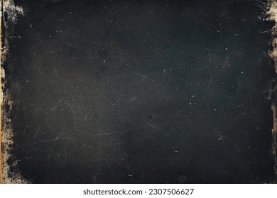 Dusted Old Photo Paper Effect Overlay. Vintage Aging Style, Dusted Effect, Distressed Grainy Texture, Digital Editing Tools, Creative Design, Fashion Photography Look, Black Film Aesthetics - Shutterstock ID 2307506627