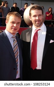 Dustin Brown, Dustin Penner At The 2012 ESPY Awards Arrivals, Nokia Theatre, Los Angeles, CA 07-11-12