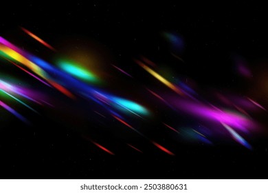 Dusty Kaleidoscopic Light Streams - High-Resolution Overlays Featuring Vibrant and Abstract Kaleidoscopic Light Patterns for Dynamic and Creative Visual Effects in Design Projects