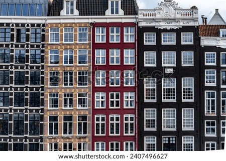 Similar – Image, Stock Photo Beautiful Architecture Of Dutch Houses On Amsterdam Canal In Autumn