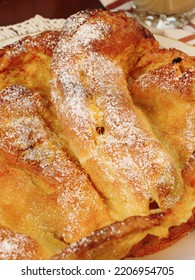 Dutch Baby Pancake Sprinkled With Powdered Sugar