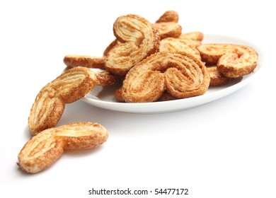 Dutch cookie on white plate over white - Powered by Shutterstock