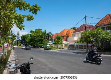 Dutch era architecture houses at Bodri street in Darmo area of Wonokromo Surabaya, East Java, Indonesia. Taken on November 21th, 2020