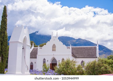 Dutch Huguenot House In The Franschhoek Valley In The Western Cape Of South Africa Circa 1800's 