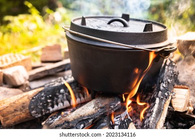 Dutch Oven Cooking On A Campfire