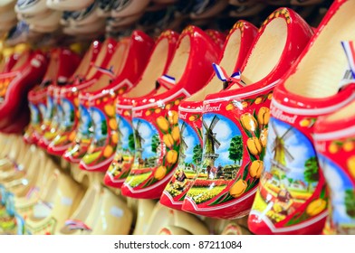 Dutch Red Wooden Shoes