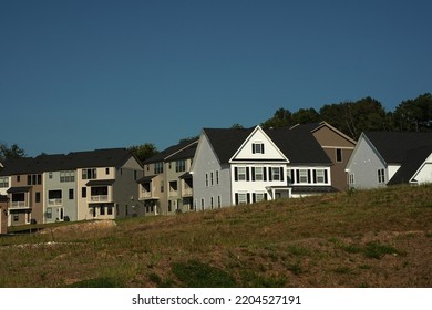 Dutch Roof Of Usa America House Upper Middle Class New Building Area 