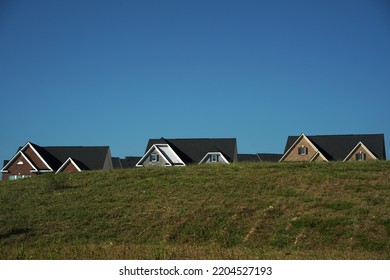 Dutch Roof Of Usa America House Upper Middle Class New Building Area 