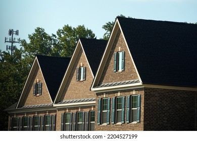 Dutch Roof Of Usa America House Upper Middle Class New Building Area 