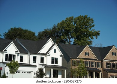 Dutch Roof Of Usa America House Upper Middle Class New Building Area 