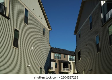 Dutch Roof Of Usa America House Upper Middle Class New Building Area 