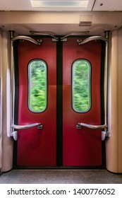Dutch train interior from inside, Dutch traindoor from inside