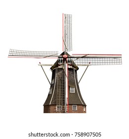 Dutch Windmill Isolated