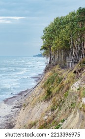 The Dutchman's Cap, In Lithuanian Olando Kepurė, Hill Or Parabolic Dunes With Pine Trees Created By Aeolian Processes On A Moraine Ridge, On The Baltic Sea Lithuania's Seaside Regional Park, Vertical