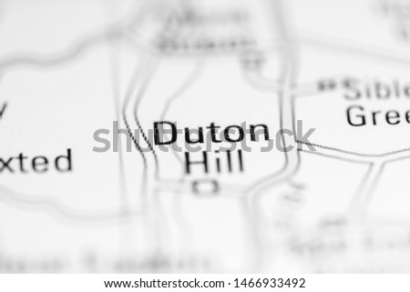 Duton Hill. United Kingdom on a geography map
