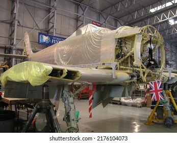 Duxford, UK- July.09.2005: Hawker Sea Fury Fighter In Imperial War Museum Duxford