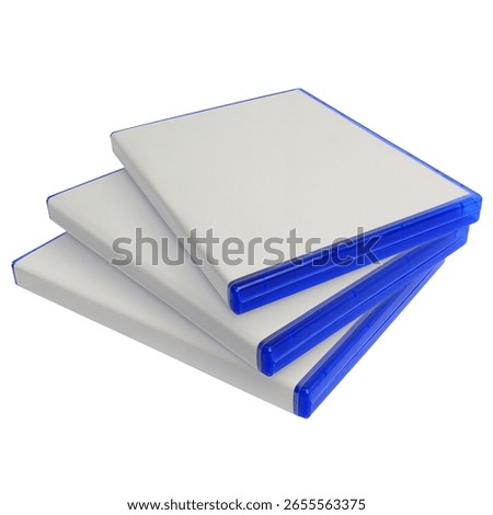 dvd case stack on white background