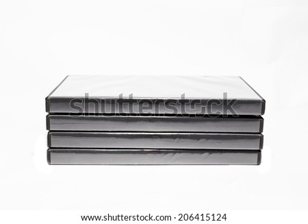 DVD cases isolated on white background
