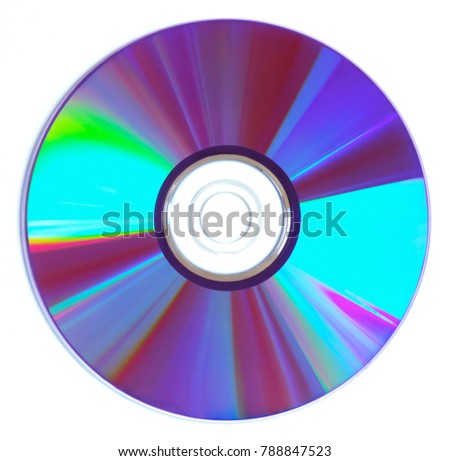 Dvd, cd or blue ray disk, isolated on white background.