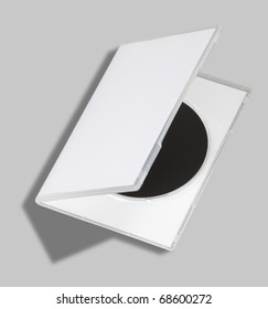 DVD Or CD Case Open On White With A Clipping Path